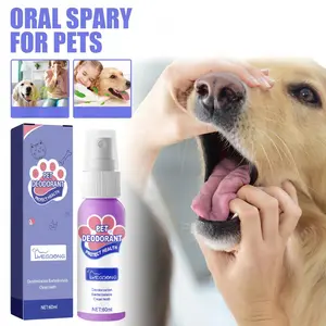 Doggy Odor Eliminator Spray Pet Oral Hygiene Spray for Cats Odor Removal Deodorization Fresh Breath Spray 60ml