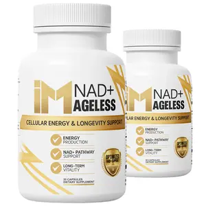 IM NAD+ Ageless - 2 Bottles | Cellular Energy & Longevity Support | Dual-Action NAD+ Formula | Daily Energy & Vitality Capsules