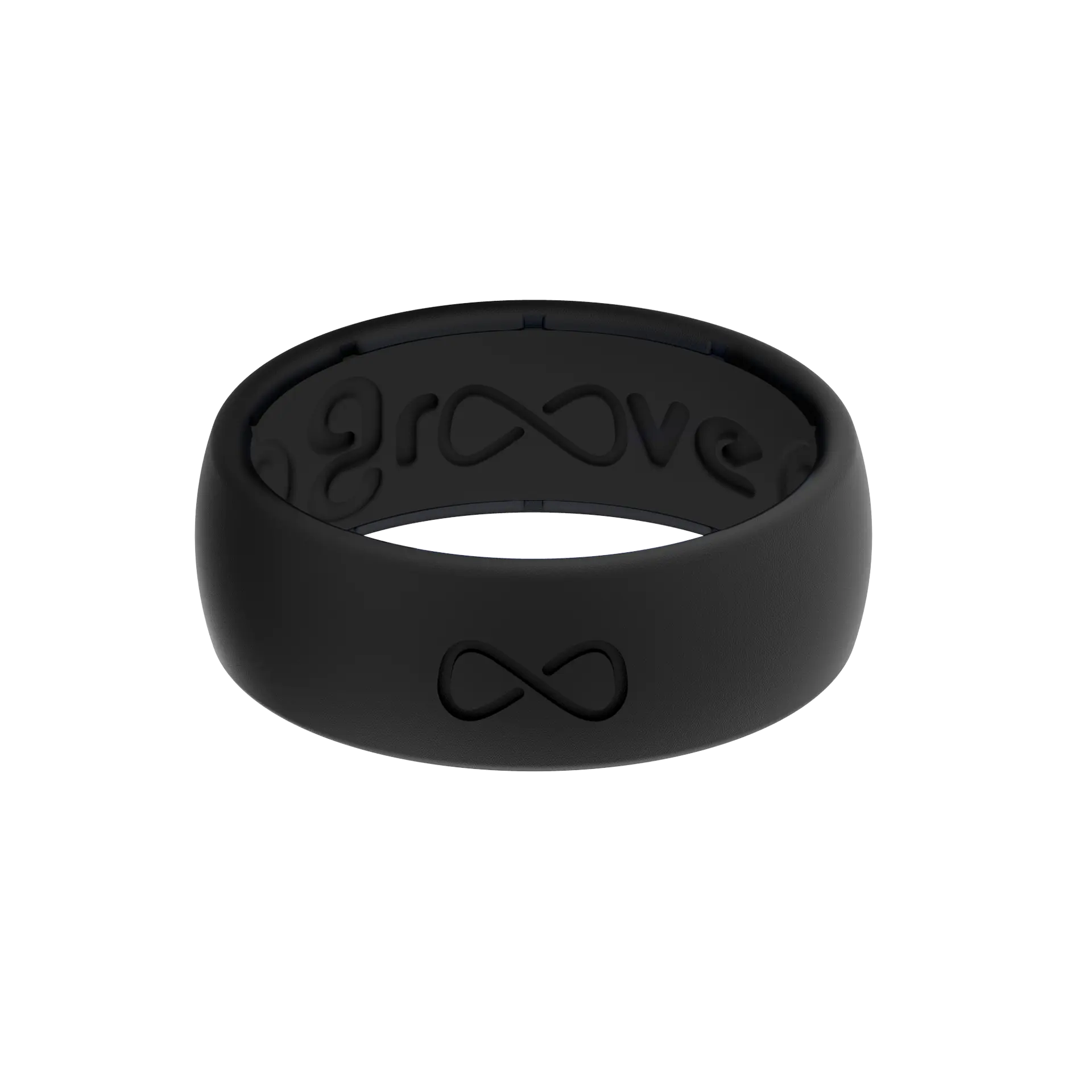 Solid Midnight Black Ring
