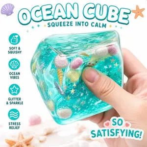Ocean Shell Stress Relief Toy — Realistic Cube-Shaped Squeeze Toy. This stress-relieving fidget toy is designed for endless play, specifically created to alleviate anxiety and reduce stress. Whether given as a birthday or Valentine's Day gift—or even exch