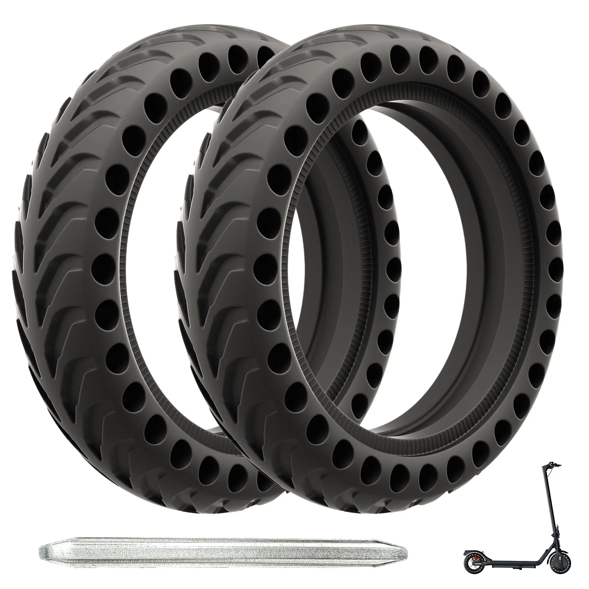 8.5x2 " Solid Tires for Electric Scooters 50/75-6.1Scooter Tire Compatible with Xiaomi m365/Mijia Mi m365Pro/GTRAX GXL V2/GTRAX XR and All 8 1/2 x2/50/75-6.1Scooters (2pcs)