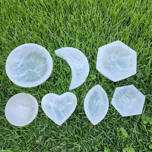 Selenite Satin Spar Bowl 1pc Crystal Cleansing Dish Natural Stone