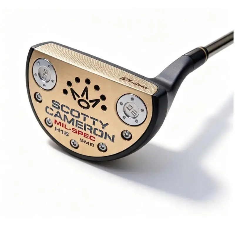 Black‑Gold Finished Mallet Golf Putter, Precision‑Milled Craftsmanship, Multiple Sizes 32‑35 Inch, Stable Putting Performance