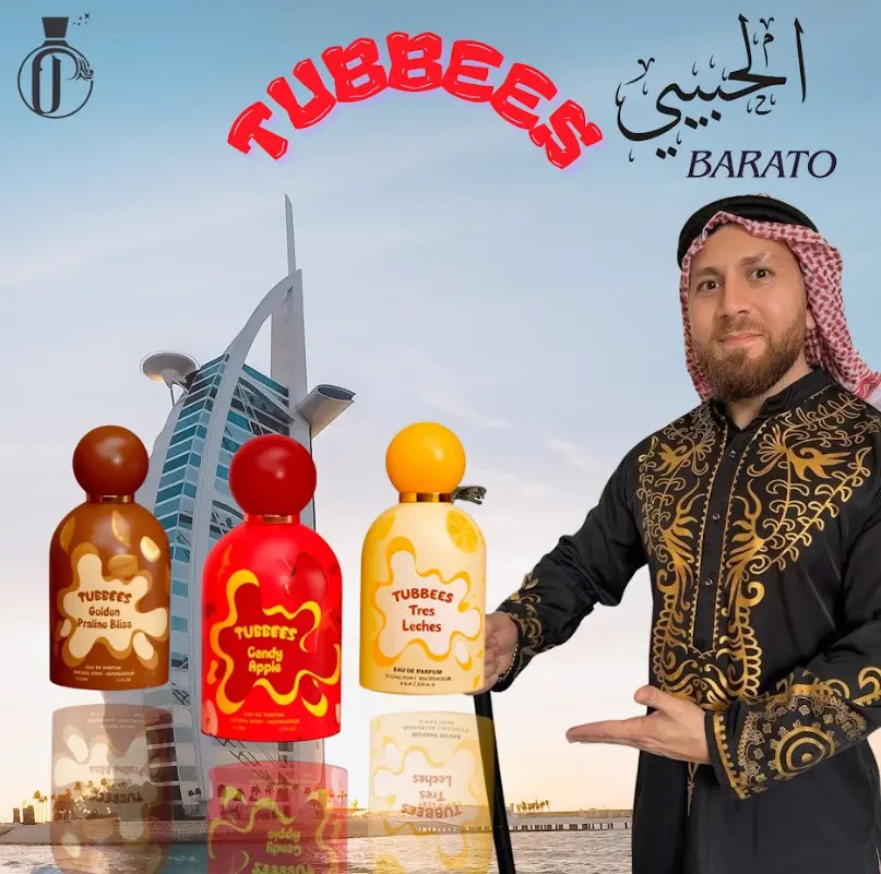 El Habibi Barato Bundle | Tubbees Unisex Fragrance EDP Multi-Pack - 50ml Alcohol Base, Golden Praline Bliss, Candy Apple, Tres Leches Scents, Brown Sugar, Vanilla Bean Notes, Sweet Fruity Profile