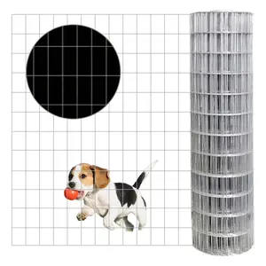 60in x 100ft Welded Wire Fence, 2 Inch x 4 Inch 16 GA, Galvanized Metal Garden Fence Roll Wire Mesh Netting for Goat Deer Cattle Animal Enclosures and Yard Vegetable Plant Protection,Silver