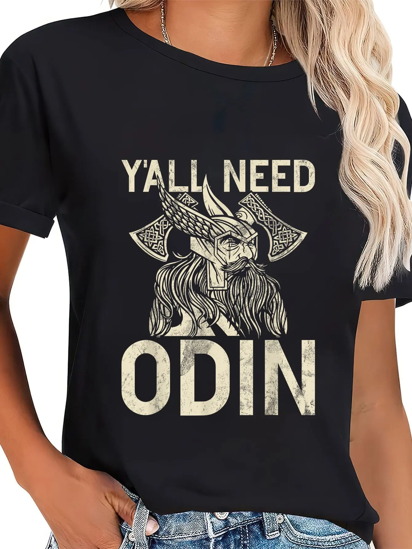 100% Cotton Y all need Odin Viking T-Shirt Norse Mythology Gifts & Viking Lover Gifts