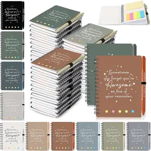 20 Sets Gifts Bulk Employee Appreciation Thank You Inspirational Spiral Notebook with Sticky Notepad Motivational  Ballpoint Pen for Team Nurse Staff Teacher Coworker (Boho Colors)