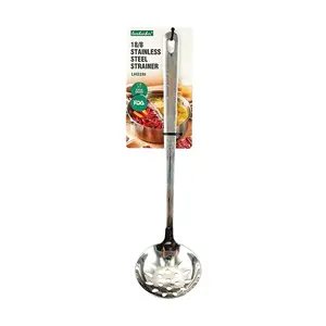 Love Harbor Thickened Stainless Steel Slotted Spoon for Frying, Draining Noodles, Dumplings & Blanching - Heavy Duty Kitchen Strainer Ladle
