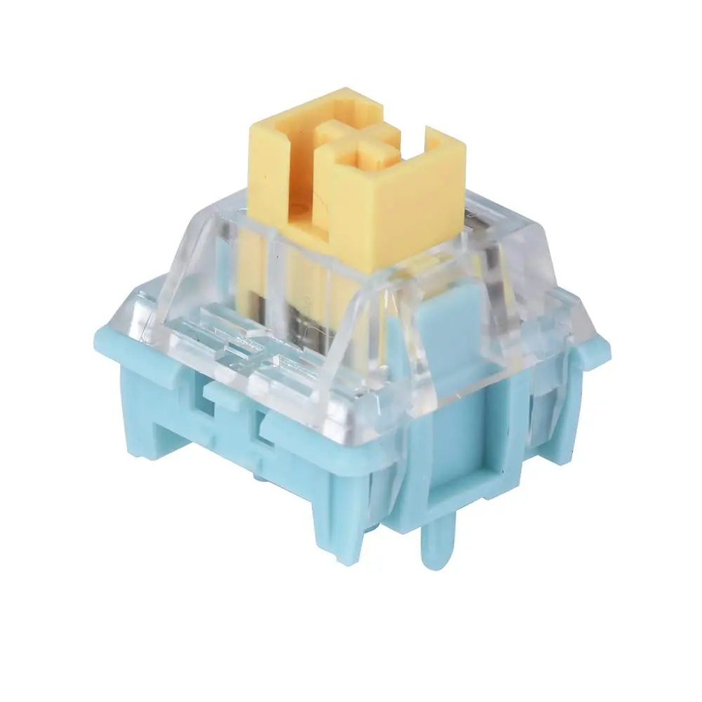 SQ-KBB001 Sea Salt Silent Mechanical Keyboard Switches Set, 5-Pin Switch, Pre-Lubed Linear Switch with LED Slot, 35 Pieces for Mechanical Keyboard