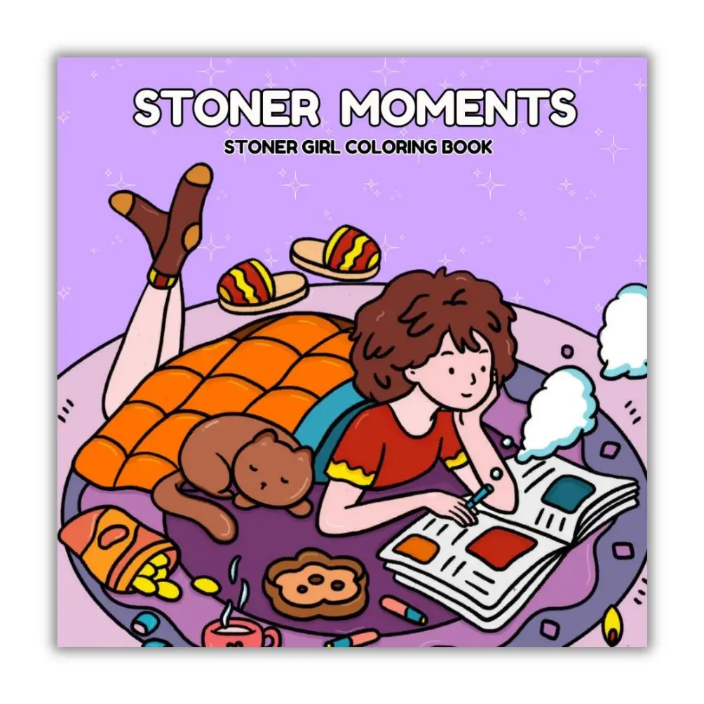 Halloween Fall Gift Stoner Moments: Stoner Girl Coloring Book Featuring Cute and Cozy Daily Activities, Whimsical Drawings for Relaxation and Stress R