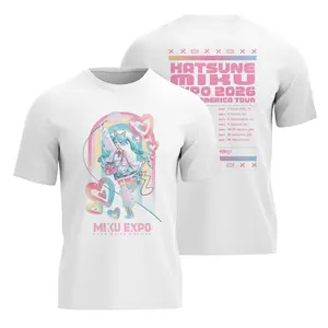 Hatsune Miku Expo 2026 Tour Shirt, North America Anime Concert Tee, Cute Vocaloid Idol Graphic T-Shirt for Fans