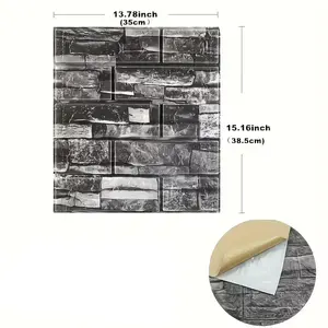 30 Piece 3D Brick Pattern Wallpaper Set, Foam Stickers, Self-Adhesive Easy Clean, Cuttable for Kitchen Living Room Bathroom Corridor