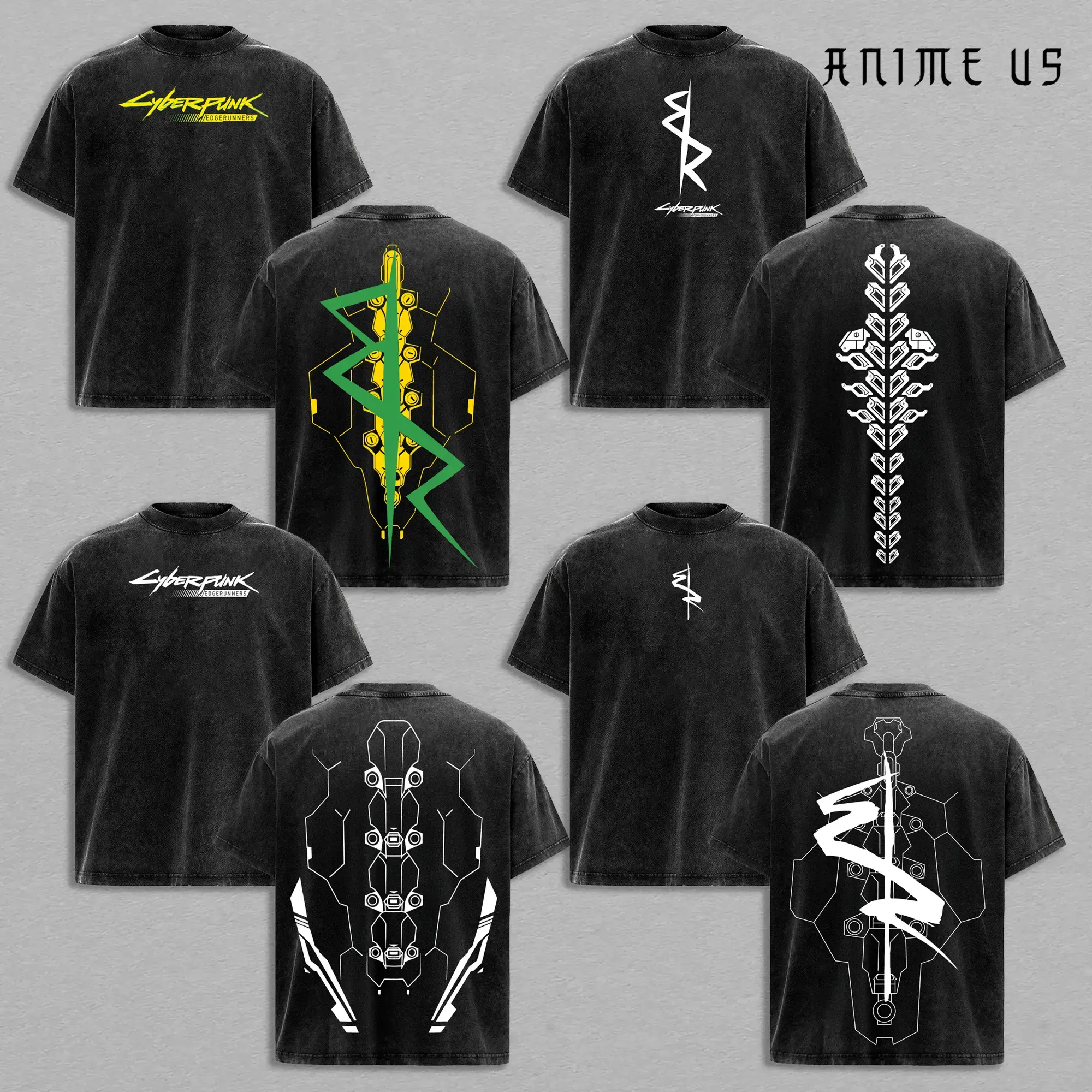 [COLLECTION] Cyberpunk 2077 Sandevistan Netrunner Unisex Sport Top, Washed Heavyweight Cotton Spinal Tattoo EdgeRunners Tee, Sporty Chic Athlete Life Hiking/Light Outdoor Lifestyle Streetwear