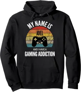 My Name Is Joel And I Have A Gaming Addiction Pullover Hoodie - Matthewmatt Shop 45B09L3MNZ6B