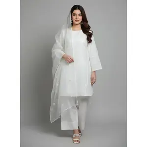 3 pcs cotton dress with Farshi shalwar