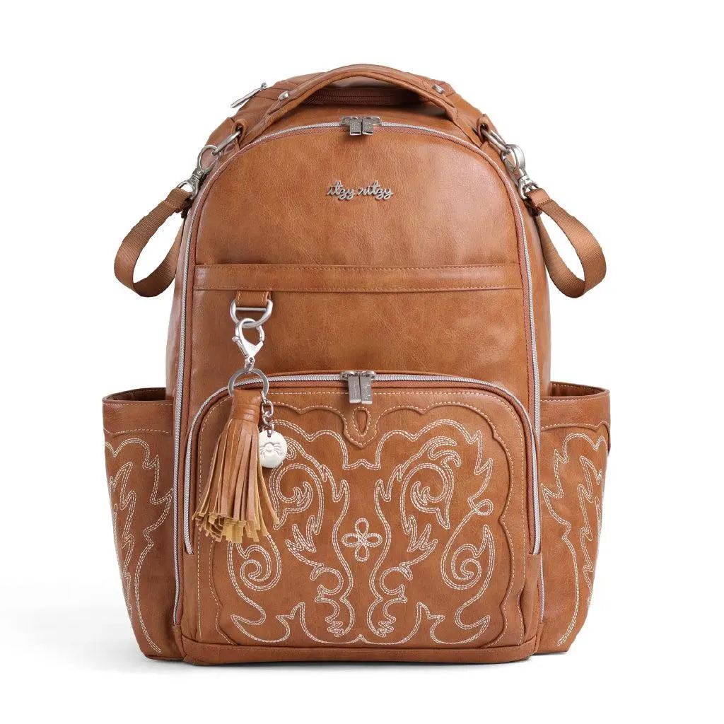 Babylist x Itzy Ritzy Saddle Boss Plus Large Western Diaper Bag Backpack with Adjustable Straps and Top Handle