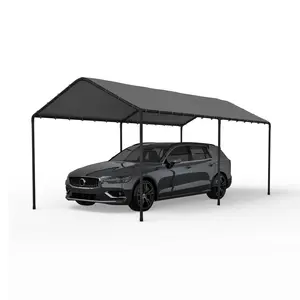 10x20 Carport Heavy Duty Portable Garage Shelter Metal Car Canopy Tent with UV-Resistant & Weatherproof Top Cover for RV & Vehicles