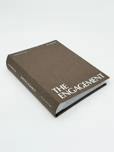 Brown Linen Engagement Photo Album