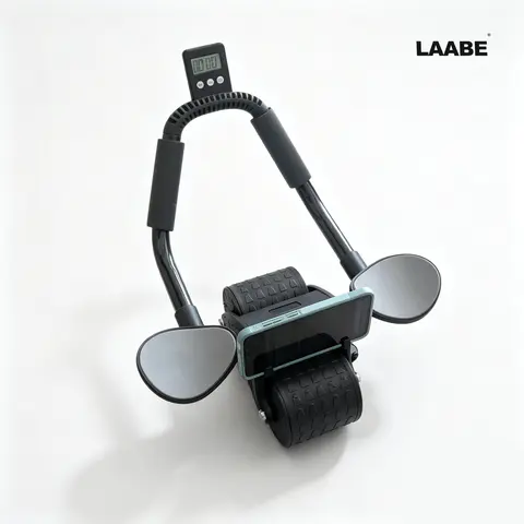 LAABE Automatic Rebound Plastic Ab Roller - Core Abdominal Exercise Machine, Exercise Equipment with Timer, Gym Equipment for Home Workouts, Women's Fitness Accessory Kit
