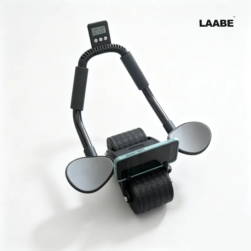 LAABE Automatic Rebound Plastic Ab Roller - Core Abdominal Exercise Machine, Exercise Equipment with Timer, Gym Equipment for Home Workouts, Women's Fitness Accessory Kit