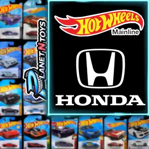 Hot Wheels Honda Mainline Diecast Cars (Assorted 1:64 Civic, Prelude, CR-X)