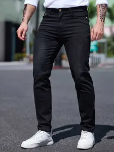 Men's Luxury European Style Jeans Pocket Streetwear 2026 Spring Summer Washed Micro-Elastic Casual Comfort Long Pants Classic Denim