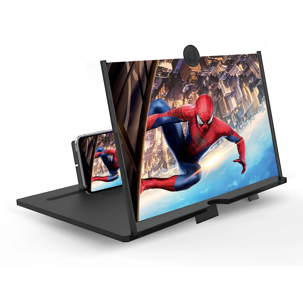 Christmas Screen Magnifier,3D HD Mobile Phone Magnifier Projector Screen Enlarger for Movies, Videos, and Gaming,Foldable Cell Phone Stand with Screen Amplifier,Supports All Smartphones  Folding Protection Cellphone Protector