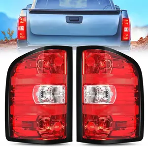 Nilight Taillight Assembly for 2007 2008 2009 2010 2011 2012 2013 2013 2014 Chevy Silverado 1500 2500HD 3500HD 2007-2013 GMC Sierra 3500HD Rear Lamp Replacement w/Bulbs and Harness