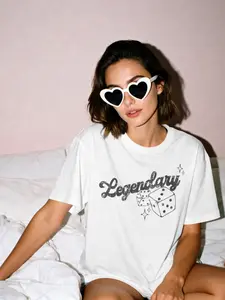 Legendary Graphic Tee for Women | Retro-Style, Oversized Look Women's Perfect Everyday Tee
