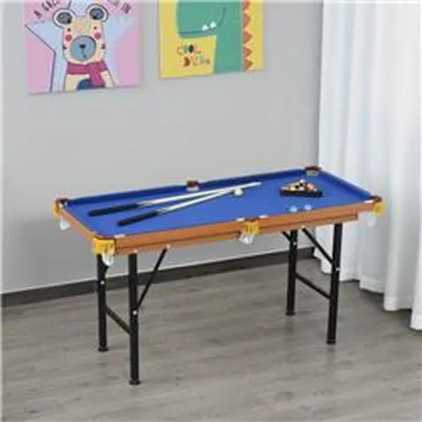 Soozier 212 Main A70-056 55 in. Portable Folding Pool Billiards Table Game, Blue