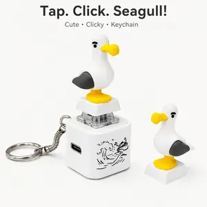Seagull MINE! Button Keychain-Real Sound & LED Light, 2026 Funny Interactive Gift for Friends & Family