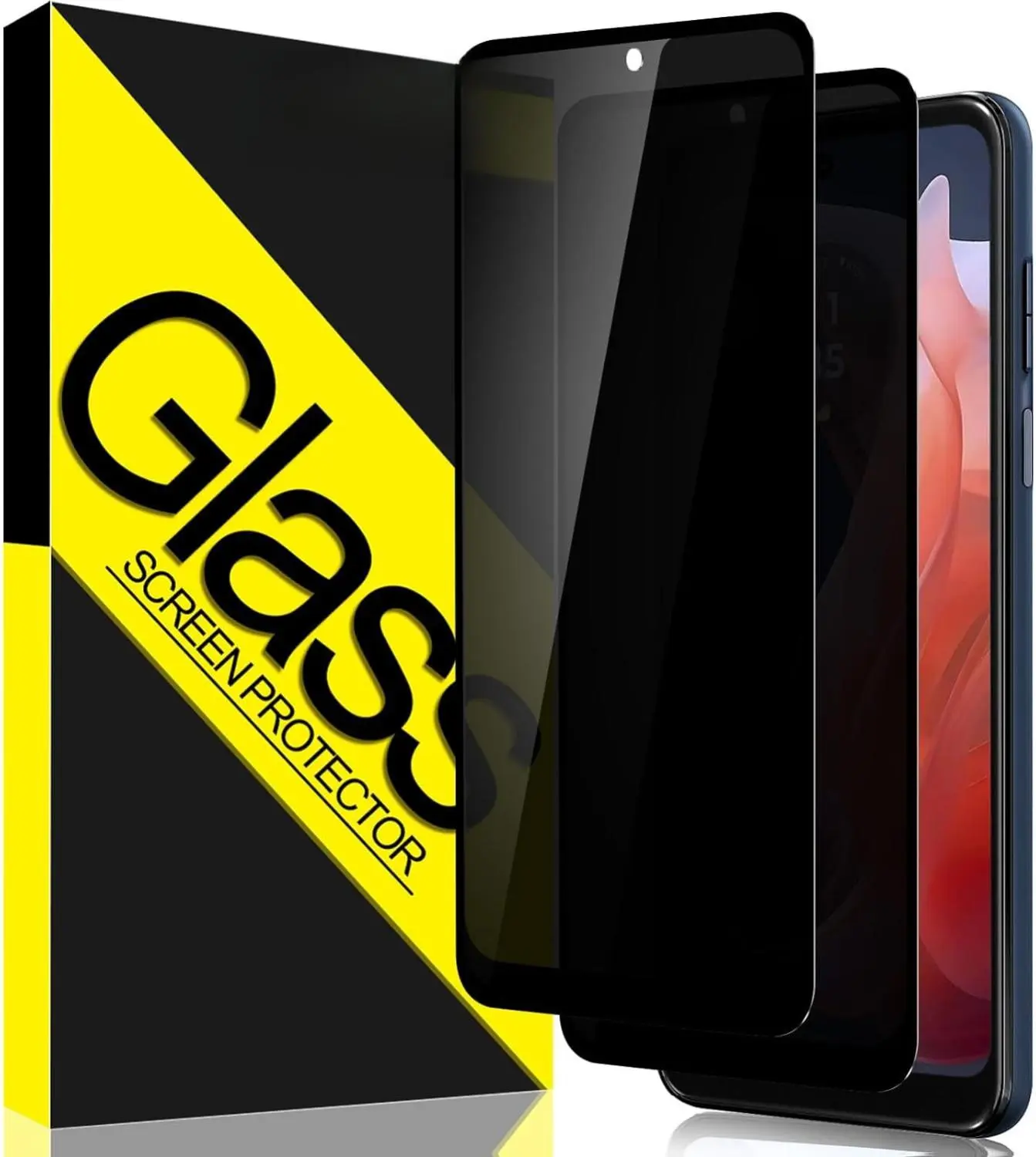 Privacy Screen Protector [2 Pack] for Moto G 5G/G play 5G 2024, 9H Hardness Tempered Glass, Anti-Scratch, Case Friendly, Easy Install, Bubble Free Protection Shockproof