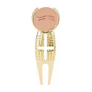 Tiger Design Golf Ball Marker, Magnetic Zinc Alloy Golf Club Support Bracket, Exquisite Golf Accessory for Special Occasions, Golf Gift