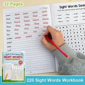 Visual Word Practice Book with Answer Key, Preschool Alphabet, Handwriting and Visual Word Search Game, Suitable for Ages 3 and Above, Educational Learning Activities, English Children Skills, Visual Learning Tools, Tracing Preschool Books