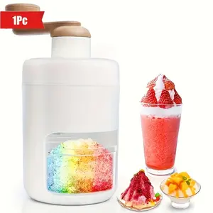 1PC Portable Manual Ice Cutter, Ice Crusher - Made of BPA-free plastic, perfect for shaved ice, snow picks, and fruit jelly, comes with an ice tray - ideal for families, parties, outdoor picnics, and barbecues, user-friendly design