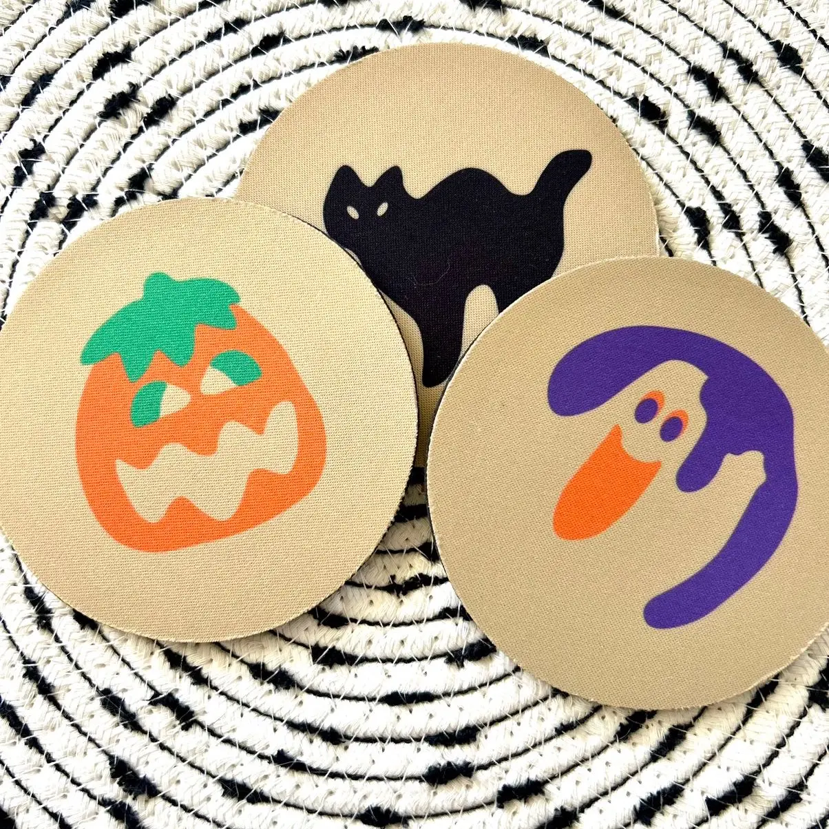 Halloween cookie coasters