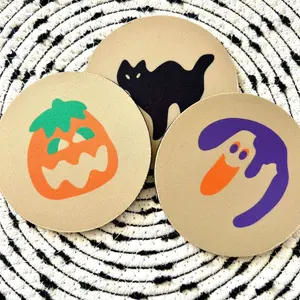 Halloween cookie coasters
