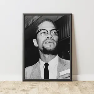Malcolm X Wall Art, Politics Poster, Politics Print, Politics Wall Art, Famous History Moments