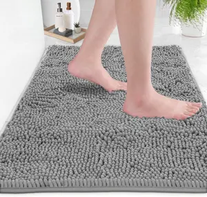 LuxUrux Bathroom Rug 30” x 20” – Non-Slip Bath Mat, Soft Plush Microfiber, Absorbent, Machine Washable Bathroom Floor Mat, Luxury Comfort for Shower, Tub, and Sink Area.