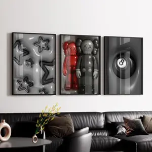 Set of 3 HypeBeast Decor, İ love me, Cool Wall Art, 3D Wall prints, Urban Street Art, HypeBeast Room Decor, Xoxo, 8 ball