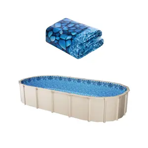 【Summervibes】VEVOR Oval Pool Liner 12x24ft Unibead Style Pool Liner 52in Wall Height Durable