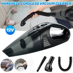Cordless Vacuum Cleaner, 12V Cigarette Lighter Plug, Portable Handheld Car Seat Powerful Suction Hand Vac Wet Dry Rechargeable Lightweight For Home Office Keyboard Carpet Pet Hair Cleaning