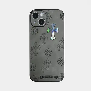 Gradient-colored cross-stitch leather shockproofphonecase, suitable for iPhone 17 16, 15, 14, 13, 12, and11 ProMax, is a high-end, fashionable phone case suitableforboth men and women./phone 16 plus case/14 case/17promaxcase