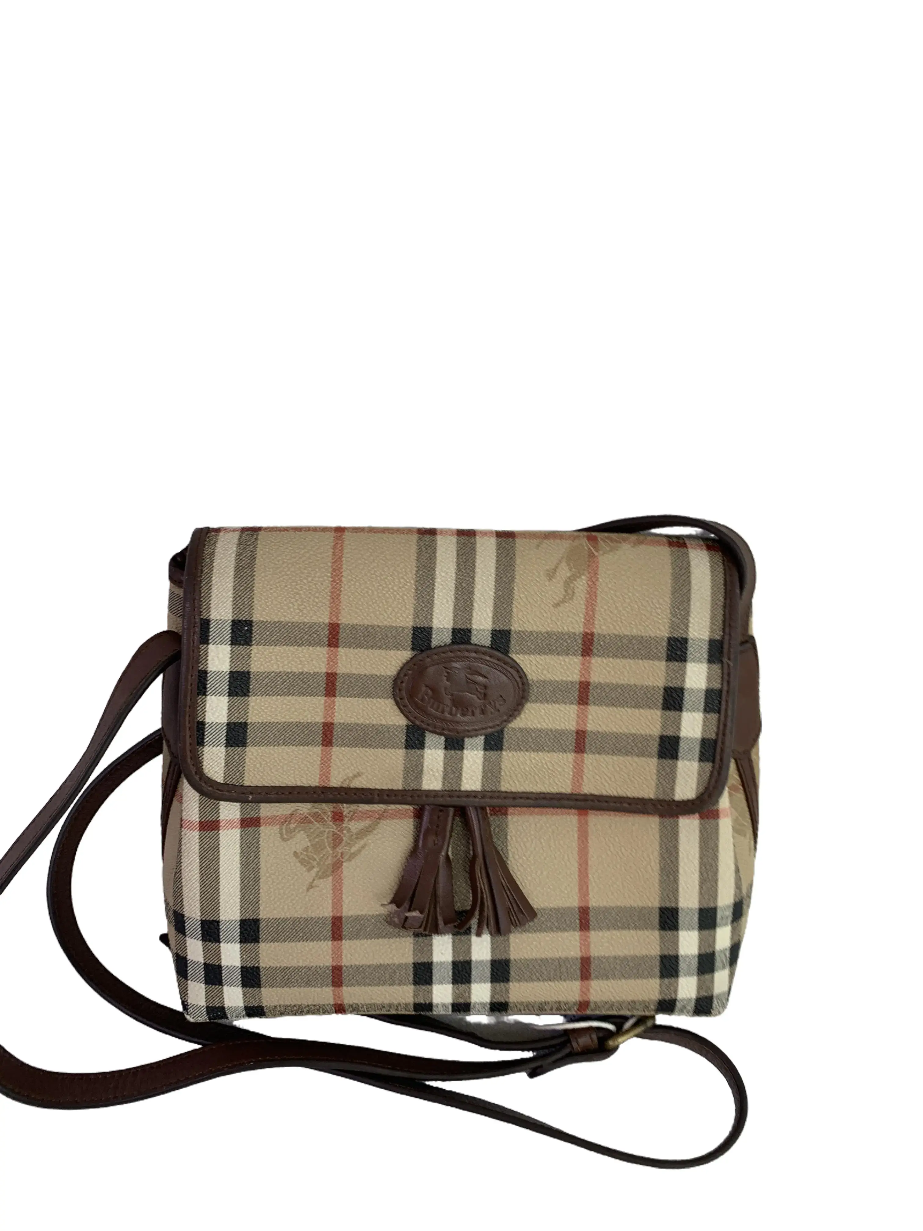 Pre-owned BURBERRY Vintage Check‑Print Cross‑body Bag/WJ07509016/9016