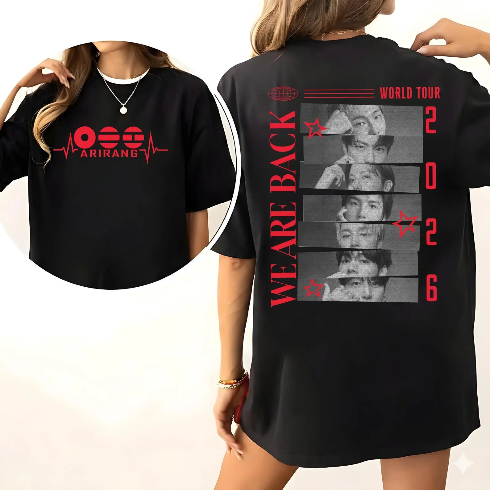 Kpop Boy Group Member Shirt, Concert World Tour Merch, Kpop Gift, Arirang Tour Shirt Unisex
