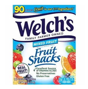 Welch's Mixed  Fruit Snack, 90 pk. Bonbon Candy Sweet Combo Fruity Packed Candies