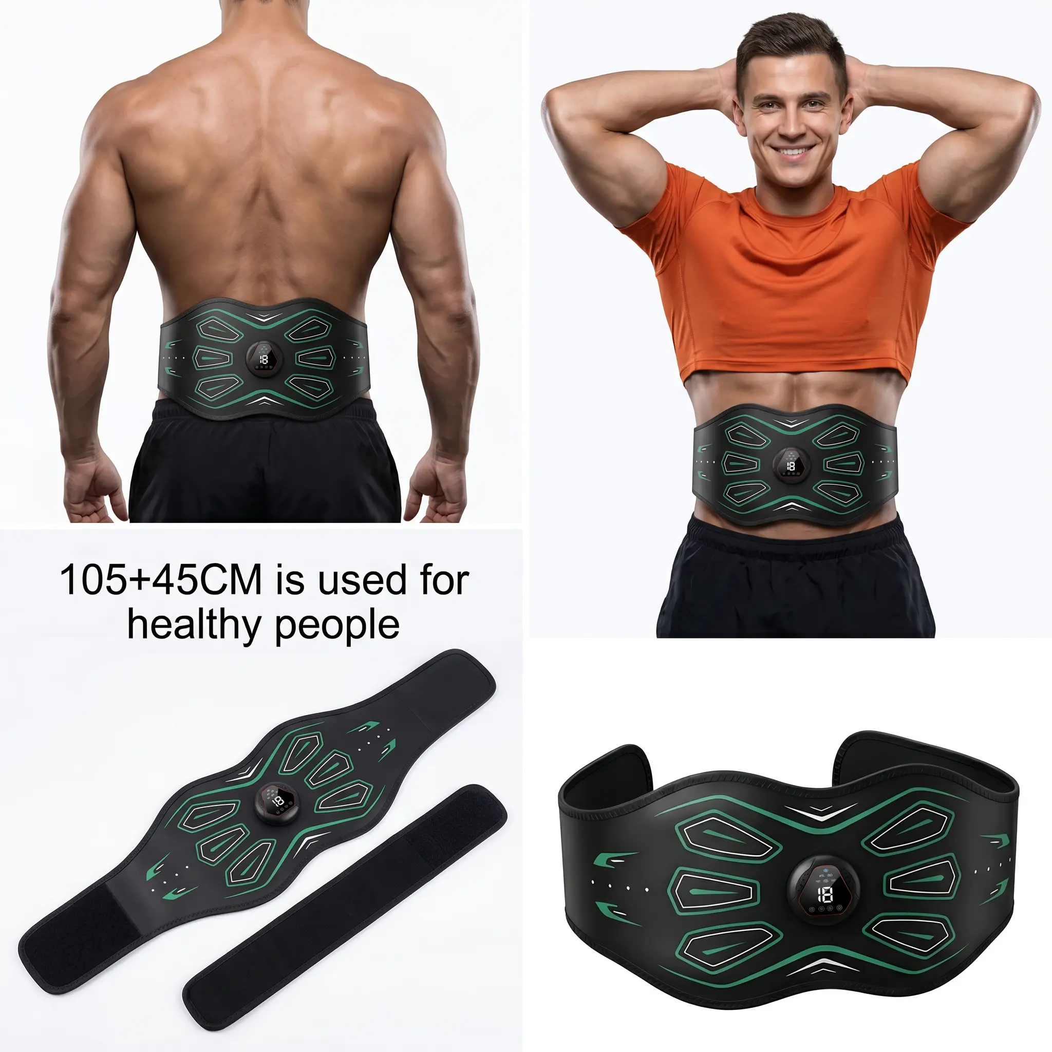 2026 new model abdominal and arm strength training device: 6 modes, 18 intensity levels; a powerful aid for ab workouts and arm/abs muscle contraction and relaxation; ab workout + arm exercise set
