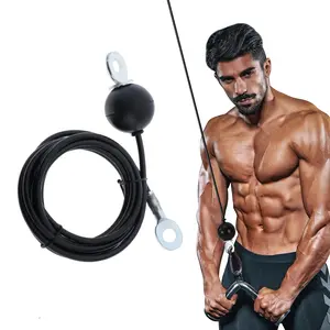 Gym Wire Rope Fitness Cable Pulley Machine System Heavy Duty Steel Rope for Home LAT Pulldown Lift Load Workout Bodybuilding No Warranty
