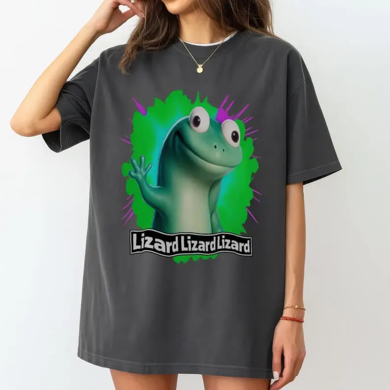 Lizard Lizard Lizard Meme Shirt, Funny Lizard Meme T-Shirt, Gecko Chaos Animal Tee, Viral Internet Quote Shirt, Unhinged Animal Humor Gift, Reptilecore Graphic Tee for Her or Him