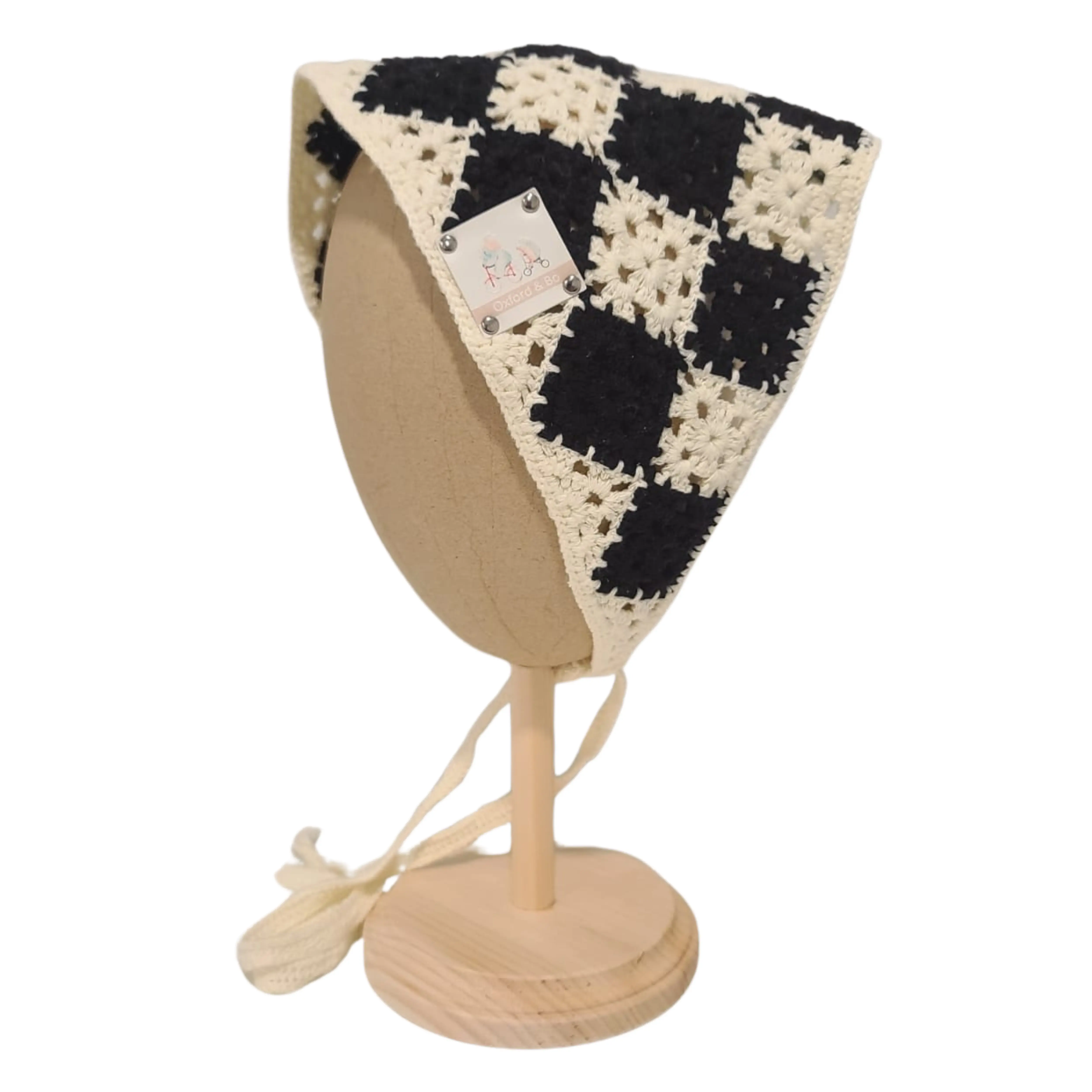 Aiko Crochet Triangular Bandana Scarf by Oxford & Bo